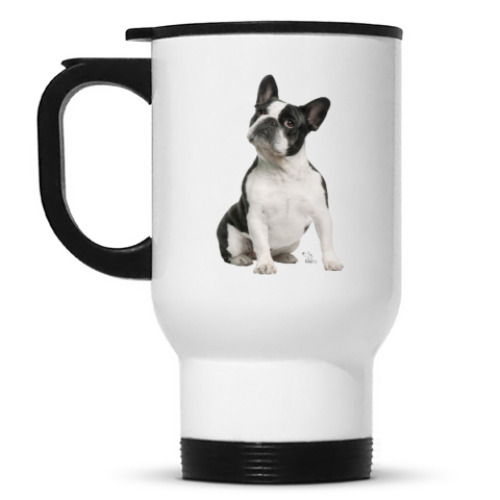 Кружка-термос с принтом Французский бульдог