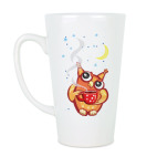 Сова с чаем и снежинками