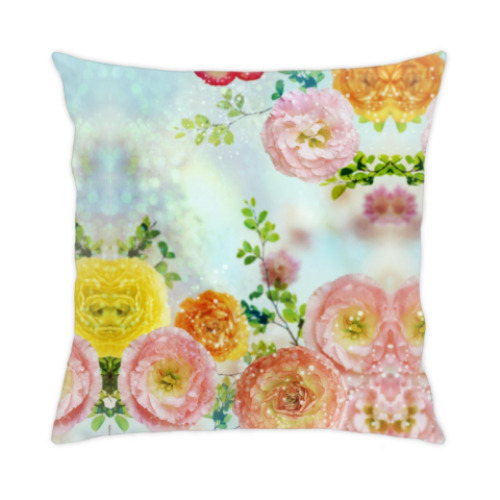 Подушка с принтом Весна