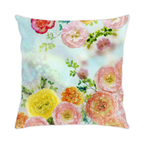 Подушка с принтом Весна