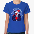 Новогодняя панда и кот