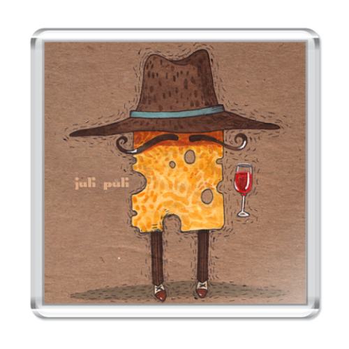 Магнит с принтом  Сэр Сыр