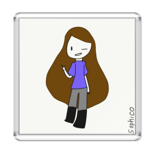 Магнит с принтом Жест