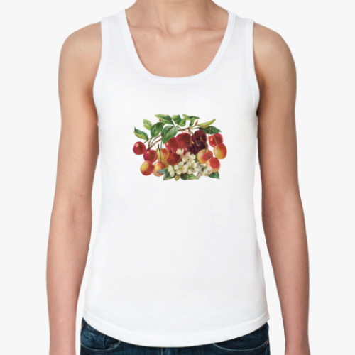 Женская майка с принтом Черешня