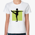 Асана на фоне экологичного зеленого квадрата