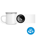 Кружка металлическая белая (круговая запечатка)