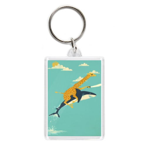 Брелок с принтом Жираф и акула