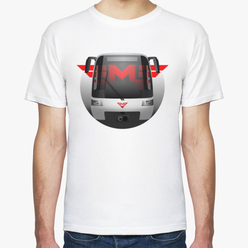 Футболка с принтом Вагон типа  Siemens M1 V2 Прага