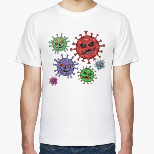 Футболка с принтом STOP VIRUS
