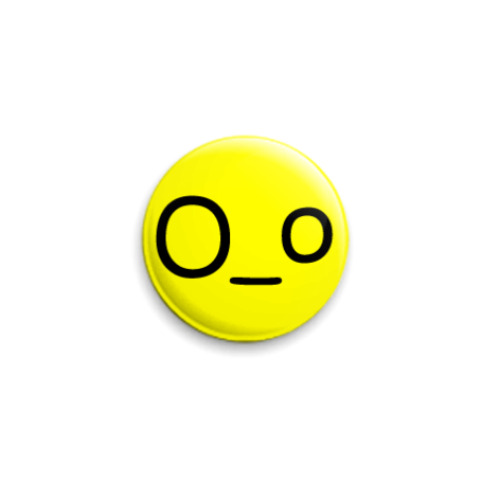Значок 25мм с принтом  О_о