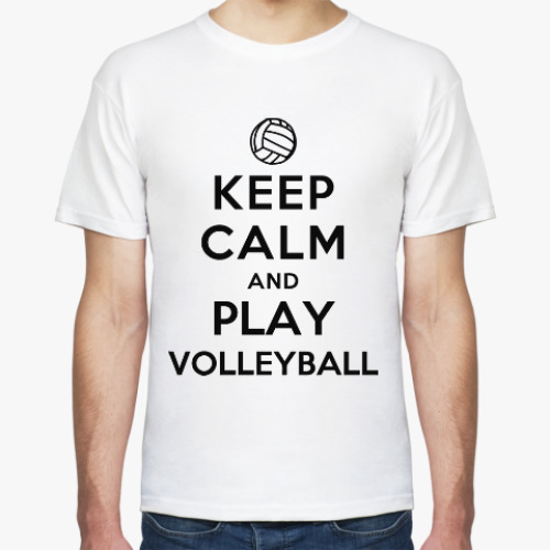 Футболка с принтом Играй в волейбол