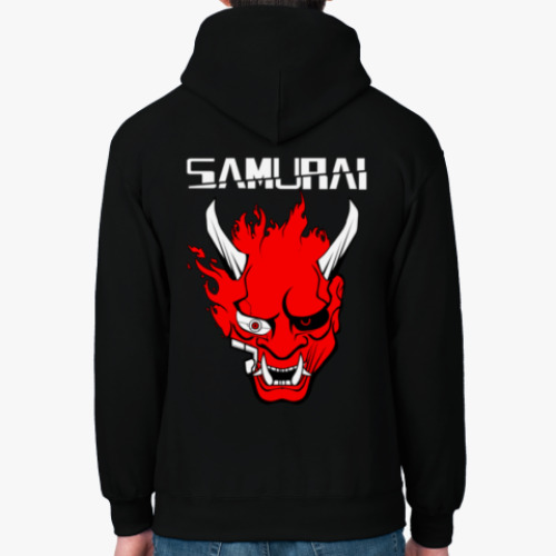 Толстовка худи с принтом Samurai Cyberpunk 2077
