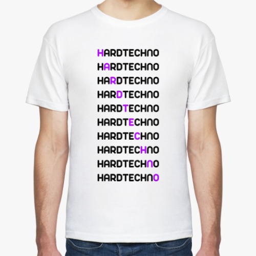 Футболка с принтом hardtechno