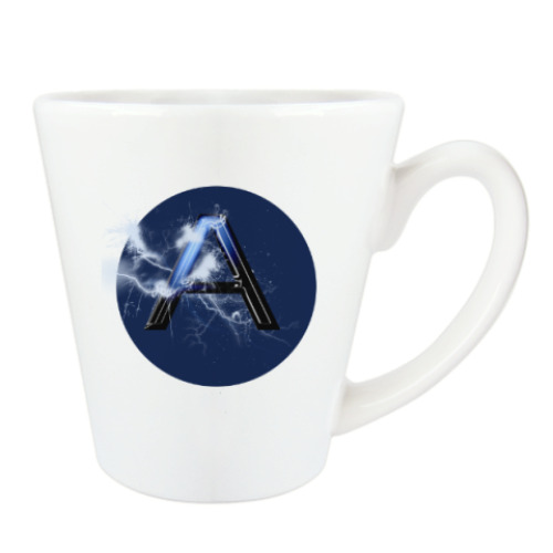 Чашка Латте с принтом Алфавит. Буква А