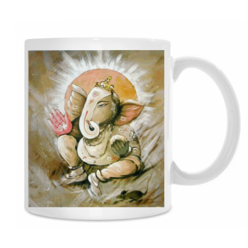 Кружка с принтом Ганеша
