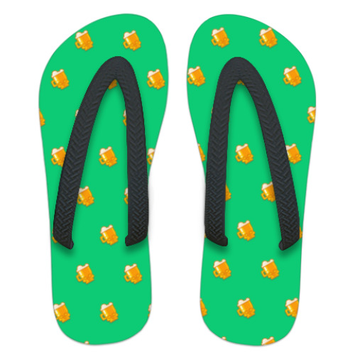 Шлепанцы (сланцы) с принтом Пиво - смерть!