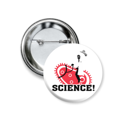 Значок 37мм с принтом microBoy Science!