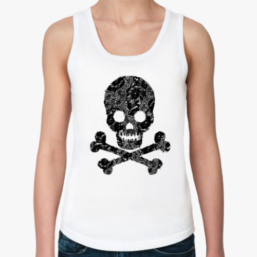 Женская майка с принтом череп