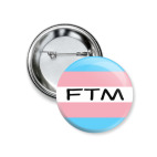 Значок 37 мм FtM Transgender / ФтМ Трансгендер