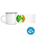 Кружка металлическая белая (круговая запечатка)