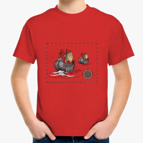 Детская футболка с принтом Первооткрыватели