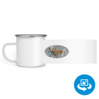 Кружка металлическая белая (круговая запечатка)