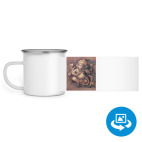 Кружка металлическая белая (круговая запечатка)