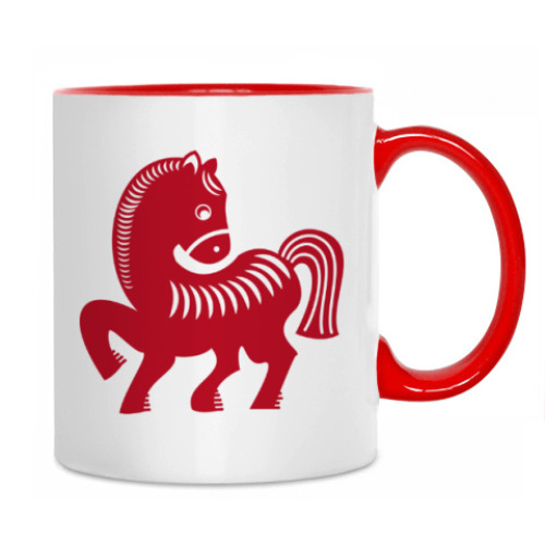 Кружка с принтом Лошадка