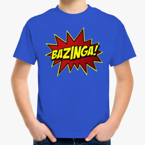 Детская футболка с принтом Bazinga!