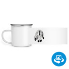 Кружка металлическая белая (круговая запечатка)