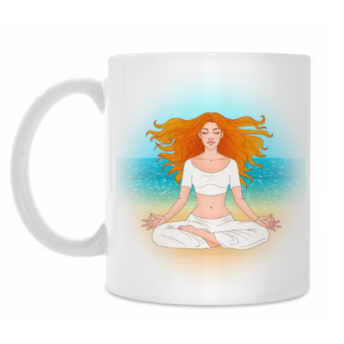 Кружка с принтом Yoga