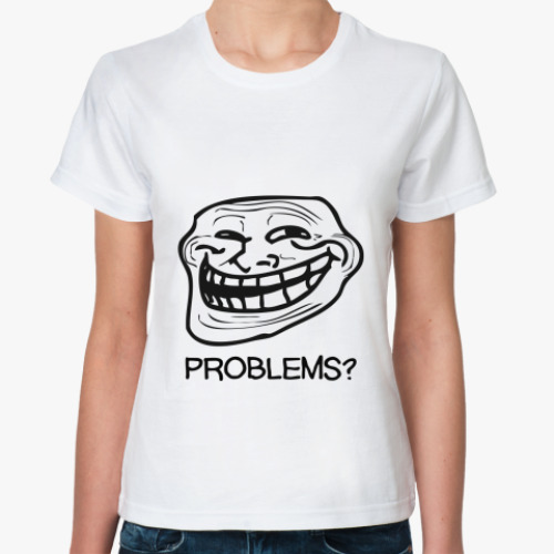 Классическая футболка с принтом Trollface