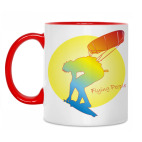 Двухцветная кружка &#039;Кайтинг летний&#039;