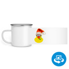 Кружка металлическая белая (круговая запечатка)