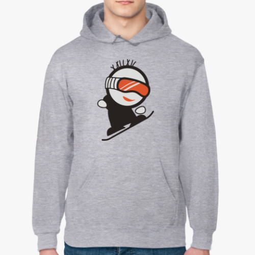 Толстовка худи с принтом Сноуборд