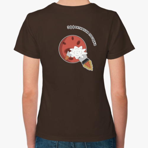 Женская футболка с принтом Полет на Марс с продолжением