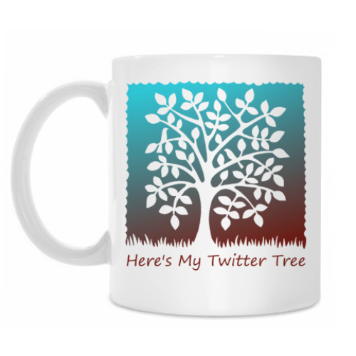 Кружка с принтом Twitter Tree