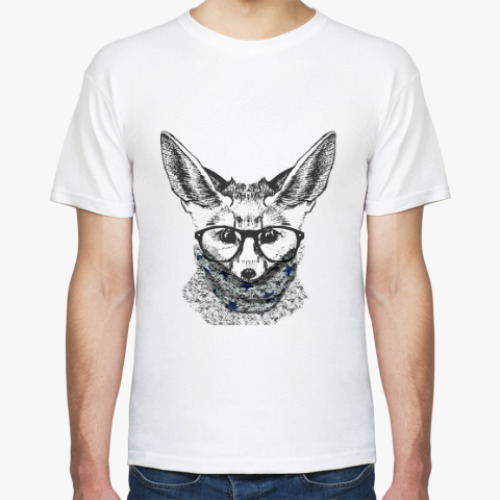 Футболка с принтом Интеллигентный фенек