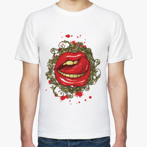 Футболка с принтом Сладкие губы