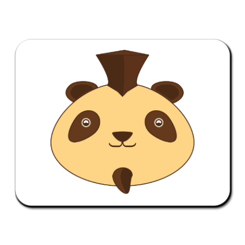 Коврик для мыши с принтом Смешная панда панк