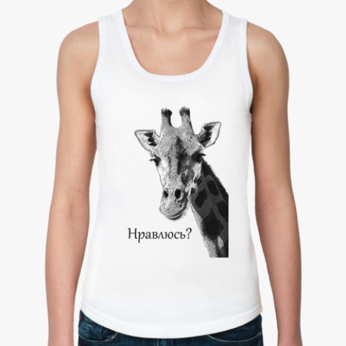Женская майка с принтом жираф