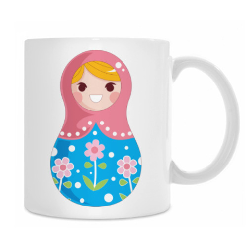Кружка с принтом Матрешка
