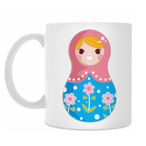 Кружка с принтом Матрешка
