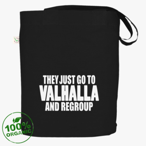 Сумка шоппер с принтом Vikingsneverdie