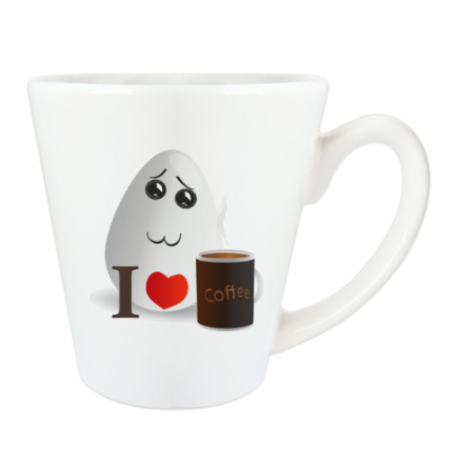 Чашка Латте с принтом Я люблю кофе
