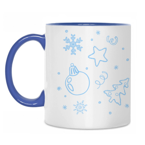 Кружка с принтом Новый год