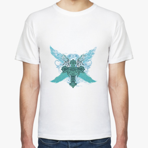 Футболка с принтом Крест с крыльями