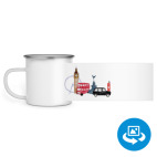 Кружка металлическая белая (круговая запечатка)