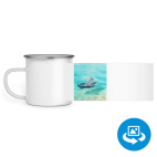 Кружка металлическая белая (круговая запечатка)