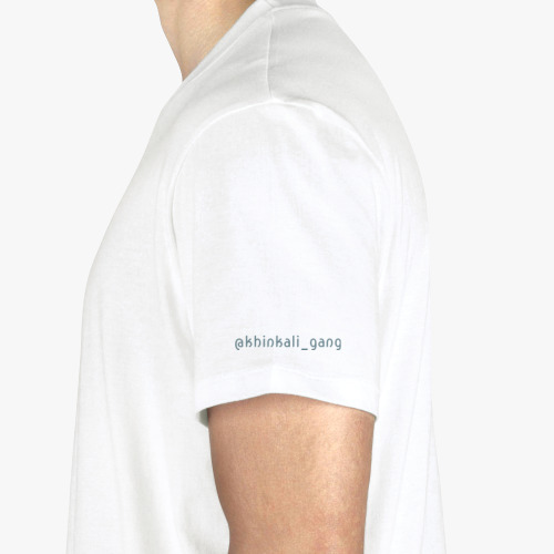 Футболка из органик-хлопка с принтом Недовольный грузинский хинкалик